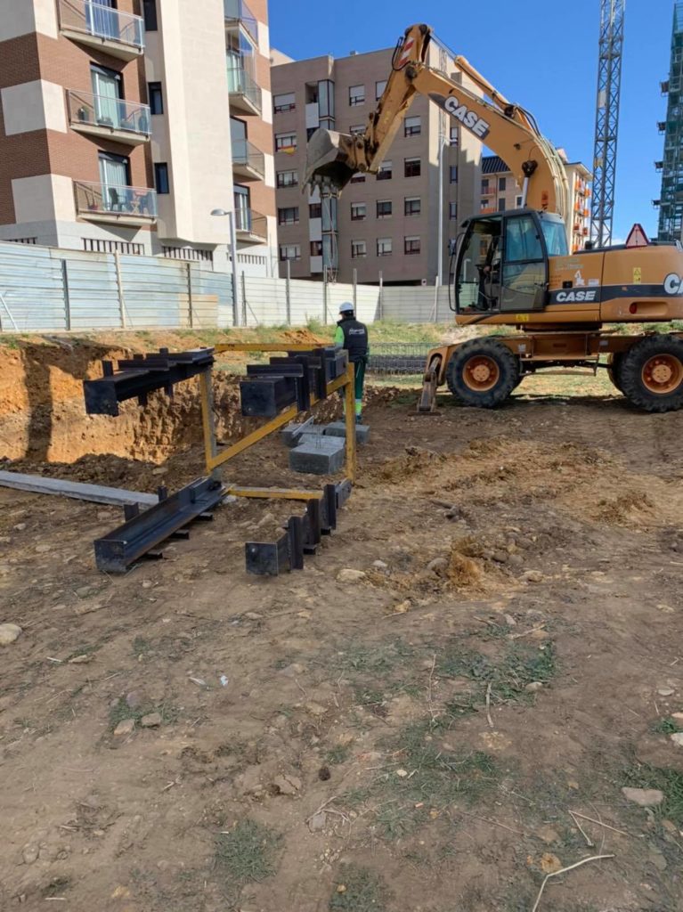 Estructura de hormigón para grúa torre